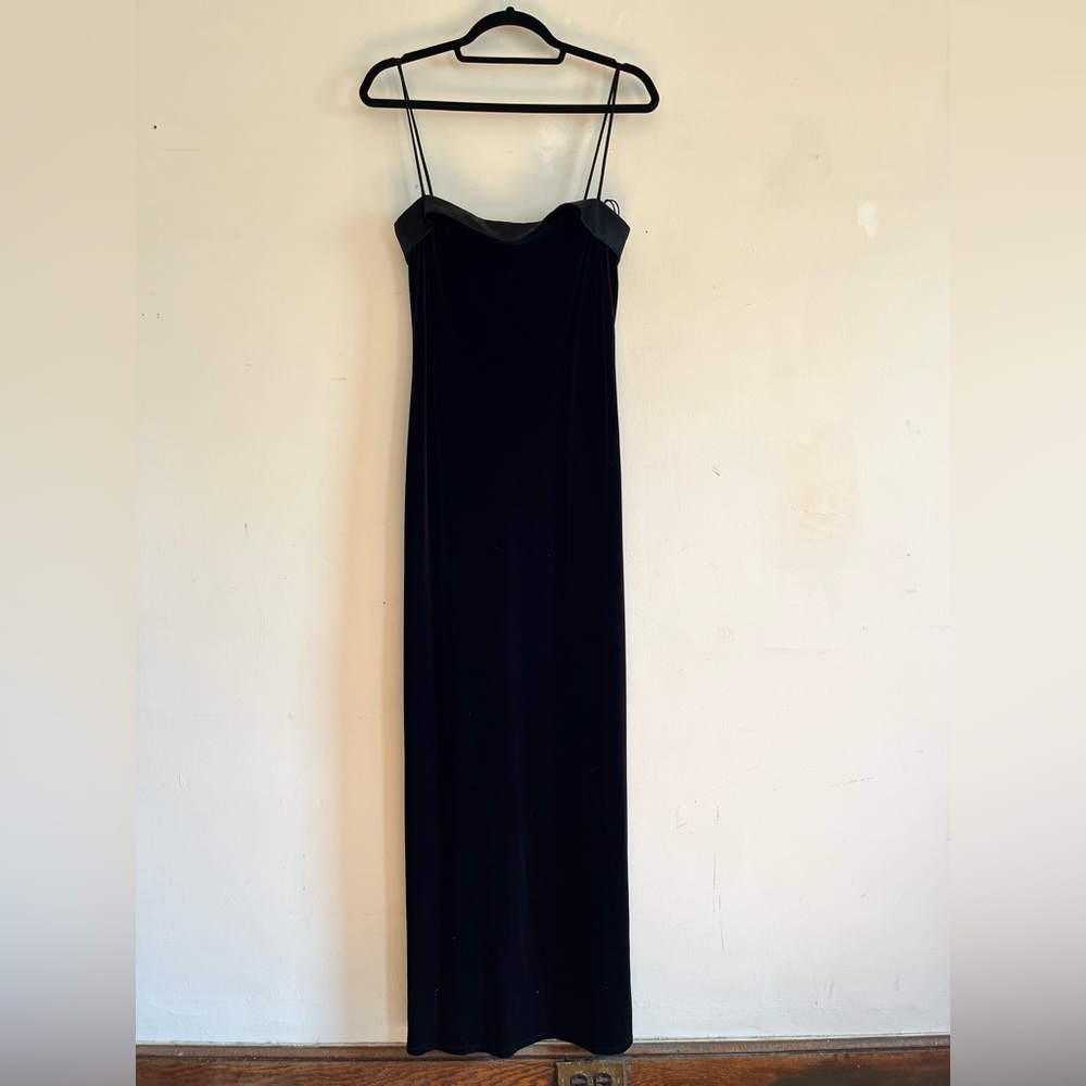 Black velvet dress